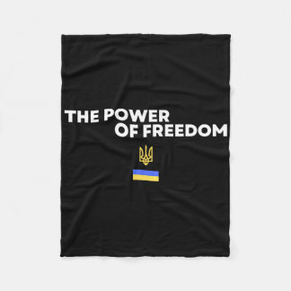 The Power Of Freedom Trident Ukrainian Flag Symbol Fleecefilt