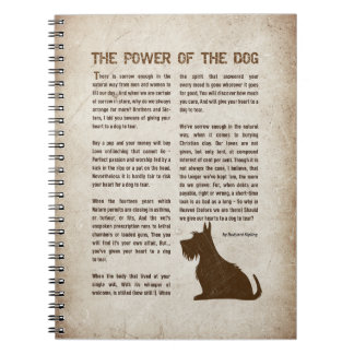 The Power of the Dog Dikt - Rudyard Kipling Anteckningsbok