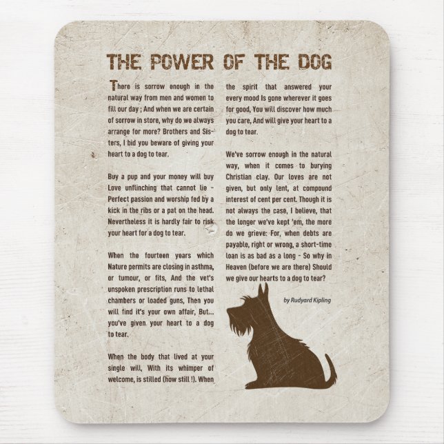 The Power of the Dog-dikten - Rudyard Kipling  Musmatta (Framsidan)