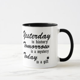 “The Present Is a Gift” Mug – Minimalist Quote Mugg