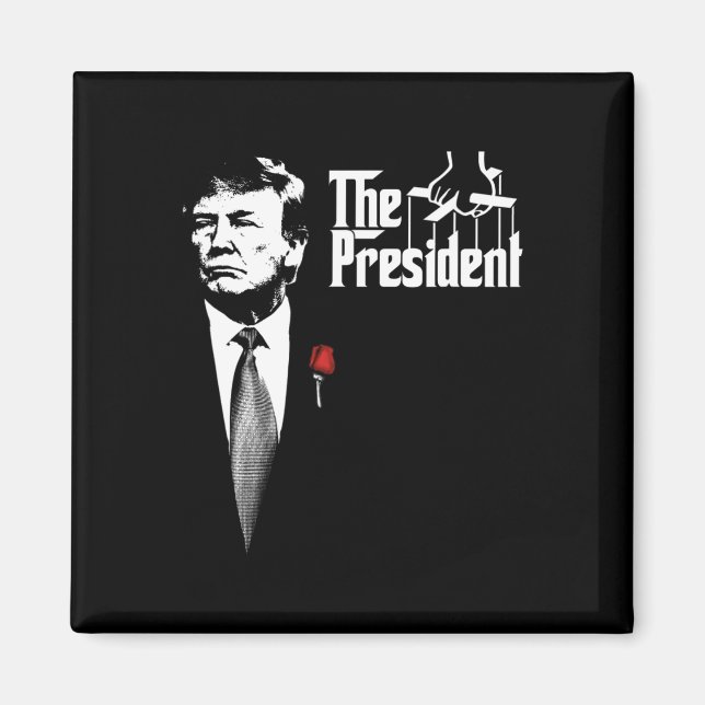 The President Donald Trump Movie Poster Trending M Magnet (Framsidan)