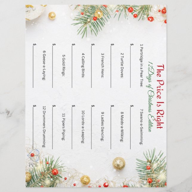 The Price is Right - 12 juldagar Edition (Framsida)