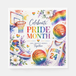 The Pride Basket Regnbågs-tema Design Pappersservett