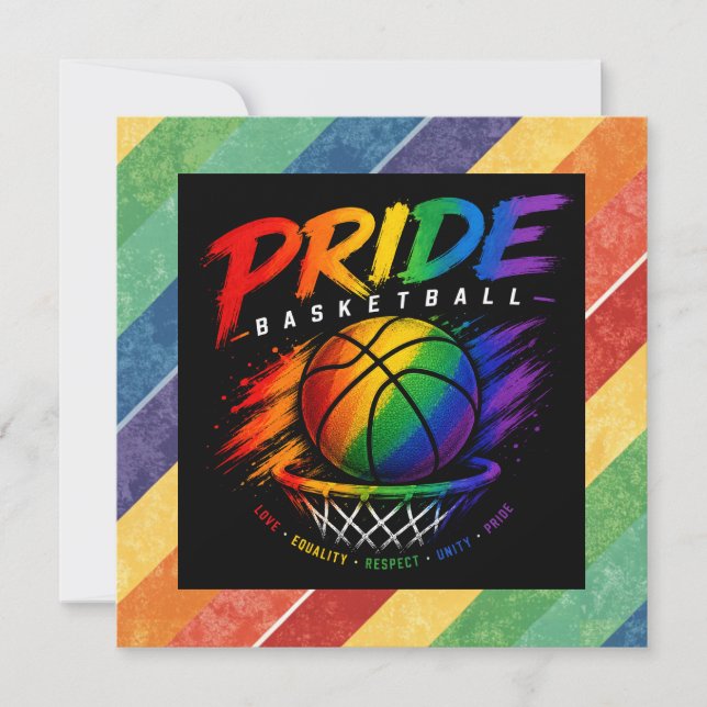 The Pride Basket Regnbågsinspirerad Design Julkort (Framsida)