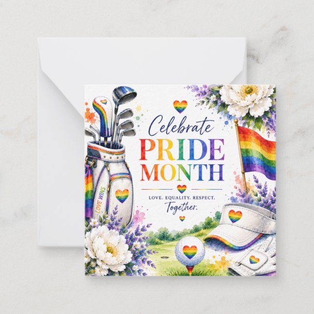 The Pride för golfare Anteckningskort (Framsida)