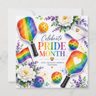 The Pride Pickleball Rainbow-tema Inbjudningar