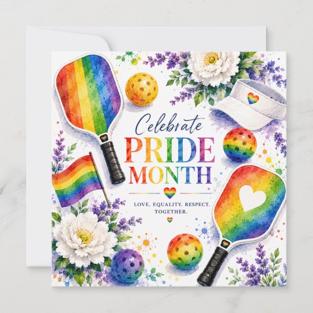 The Pride Pickleball Rainbow-tema Spara Datumet (Framsida)