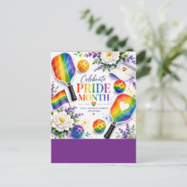 The Pride Pickleball Rainbow-tema Vykort