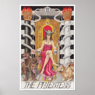 The Priestess tarot card Poster