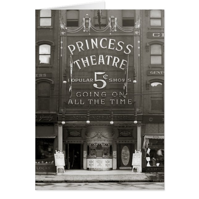The Princess Theatre, 1910 Hälsningskort (Framsidan)