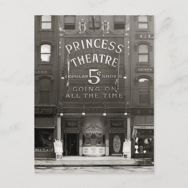 The Princess Theatre, 1910 Vykort (Framsida)