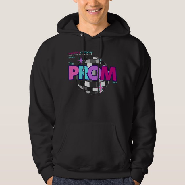 The Prom Over Head Hoodie Svart Unisex (Framsida)