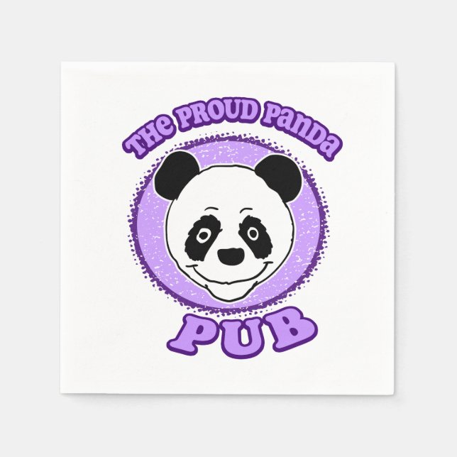 The Proud Panda Pub Pappersservett (Framsidan)