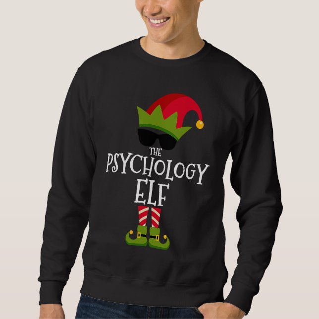 The Psychology Elf Matching Family Group Christmas Lång Ärmad Tröja (Framsida)