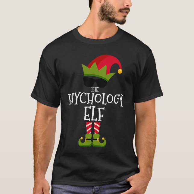 The Psychology Elf Matching Family Group Christmas T Shirt (Framsida)