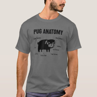 The Pug Anatomy Funny Pug Gift T Shirt