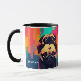 "The Pug Mug" - Tan Pug Dog Coffee Mug Mugg