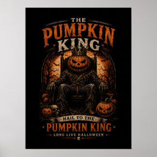 The Pumpkin King Affisch Halloween Skräck Vägg