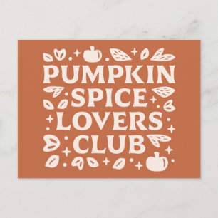 The Pumpkin Spice Lovers Club Vykort