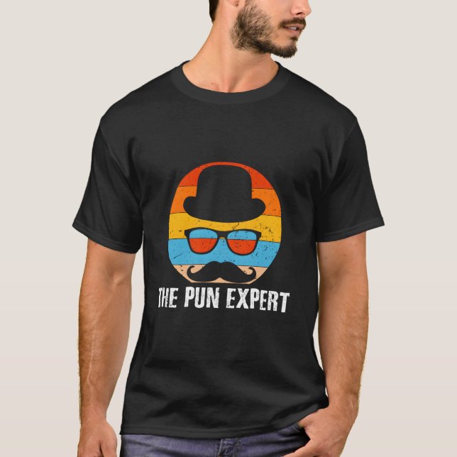The Pun Expert Dad Daddy Humor Dad Jokes T Shirt (Framsida)
