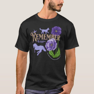 The Purple Poppy In Remembrance Of The Animals Tha T Shirt