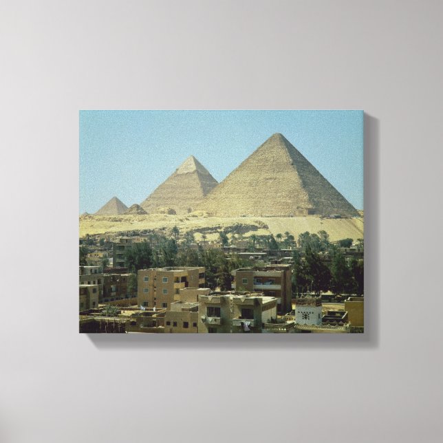 The Pyramids of Giza, c.2589-30 BC, Old Kingdom Canvastryck (Framsida)