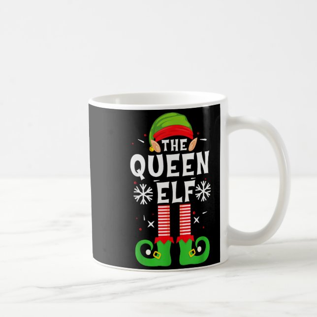 The Queen Elf Christmas Family Matching Pajamas Qu Kaffemugg (Höger)