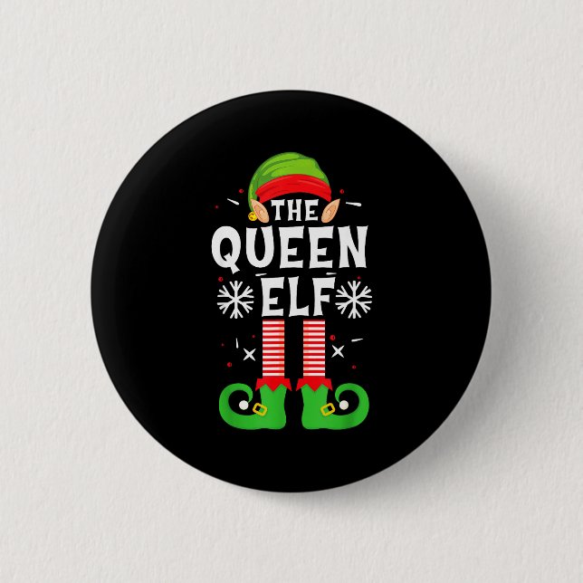 The Queen Elf Christmas Family Matching Pajamas Qu Knapp (Framsida)