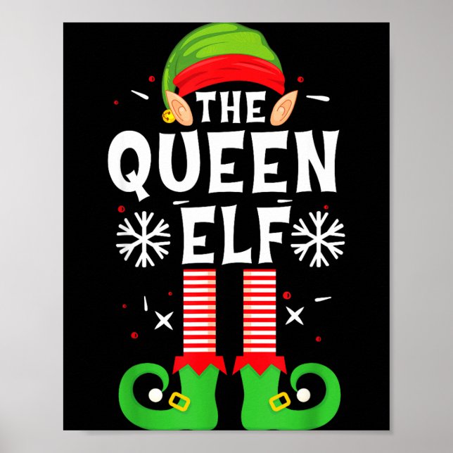 The Queen Elf Christmas Family Matching Pajamas Qu Poster (Framsidan)