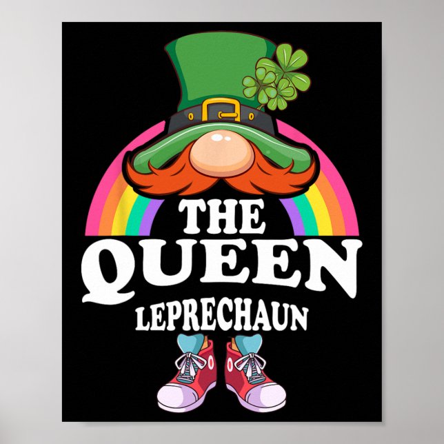 The Queen Leprechaun St Patricks Day Dräkt  Poster (Framsidan)