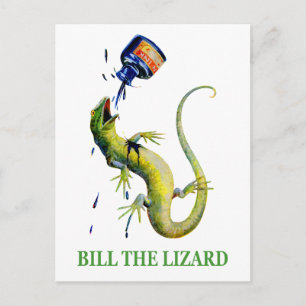 The Queen of Hearts attackerar Bill Lizard Vykort