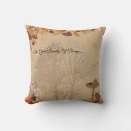 The Quiet Beauty Of Change- Autumn Cozy Pillow  Kudde