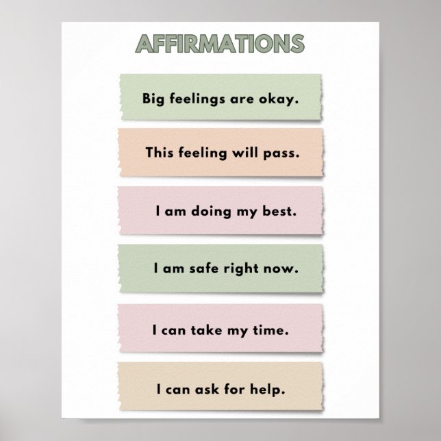 The Quiet Grove Calming Corner Affirmations Poster (Framsidan)