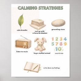 The Quiet Grove Calming Strategies Poster