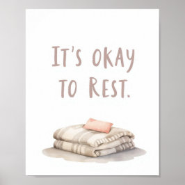 The Quiet Grove “It’s Okay to Rest” Affirmation Poster