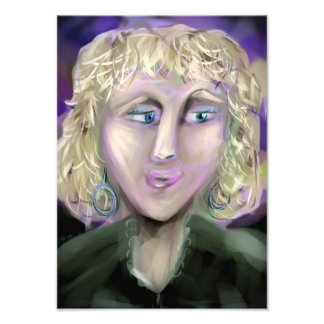 The Quiet Observer Expressive Feminine Portrait Fototryck