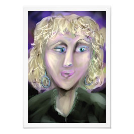 The Quiet Observer Expressive Feminine Portrait Fototryck