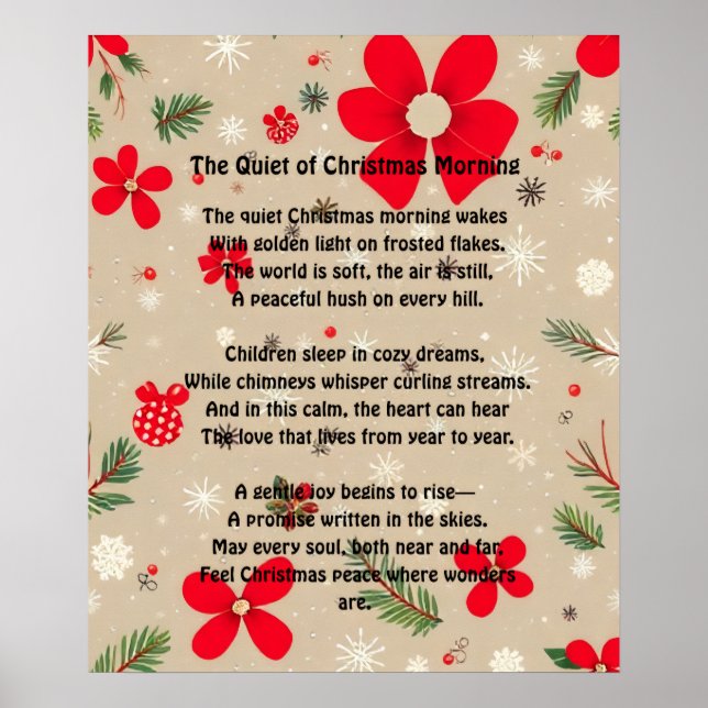 The Quiet of Christmas Morning Poster (Framsidan)