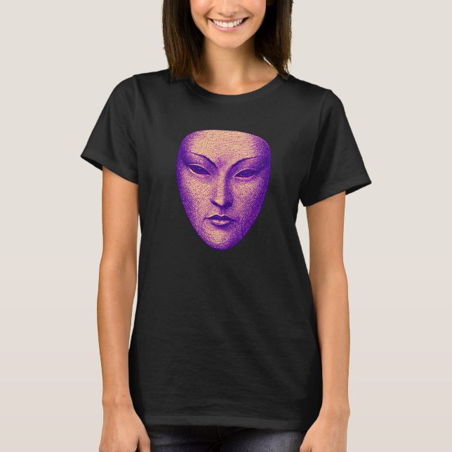 The Quiet Self Abstract Human Mask | Identity T Shirt (Framsida)