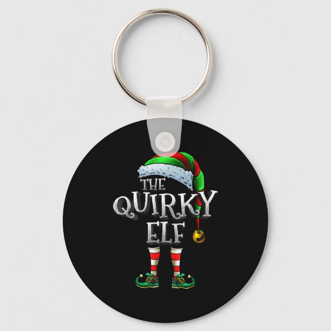 The Quirky Elf Shirt Matching Family Quirky Christ Nyckelring (Framsida)