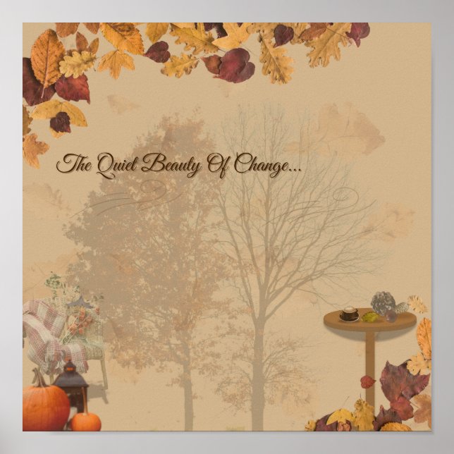 The Quite Beauty Of Change_ Cozy Autumn Art Print Poster (Framsidan)