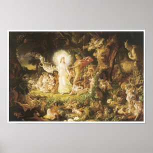 The Qurestl of Oberon and Titania, 1849 Poster