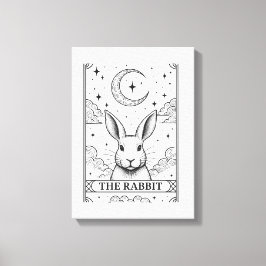 The Rabbit | Mystical Moon Tarot Card Illustration Canvastryck
