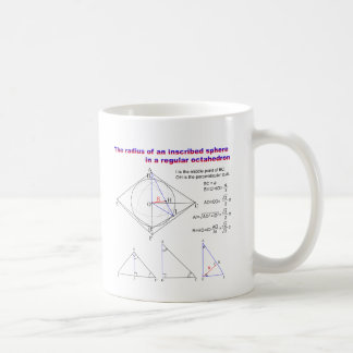 The radius of an inscribed sphere in octahedron kaffemugg