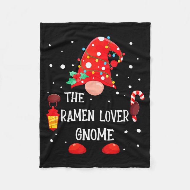 The Ramen Lover Gnome Matching Family Christmas Gn Fleecefilt (Framsidan)