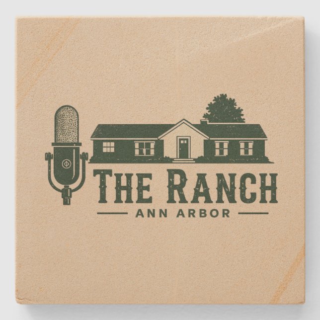 The Ranch - Logo Stone Coaster Stenunderlägg (Framsidan)