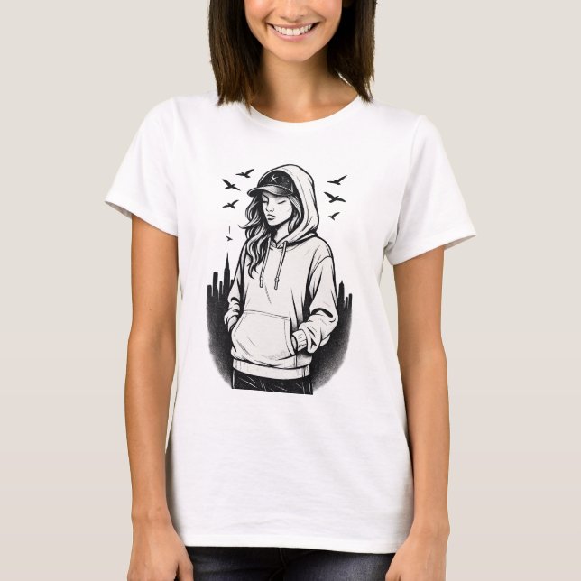 The Raven and the Heart of Light T Shirt (Framsida)