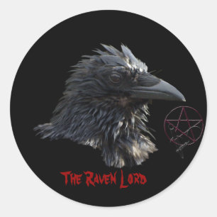 "The Raven Lord" Sticker Runt Klistermärke