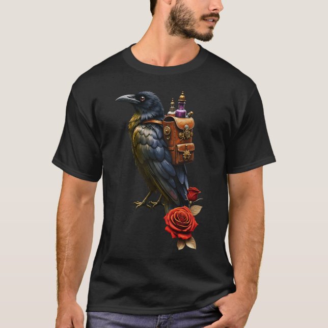 The Raven’s Clockwork Delivery  T Shirt (Framsida)