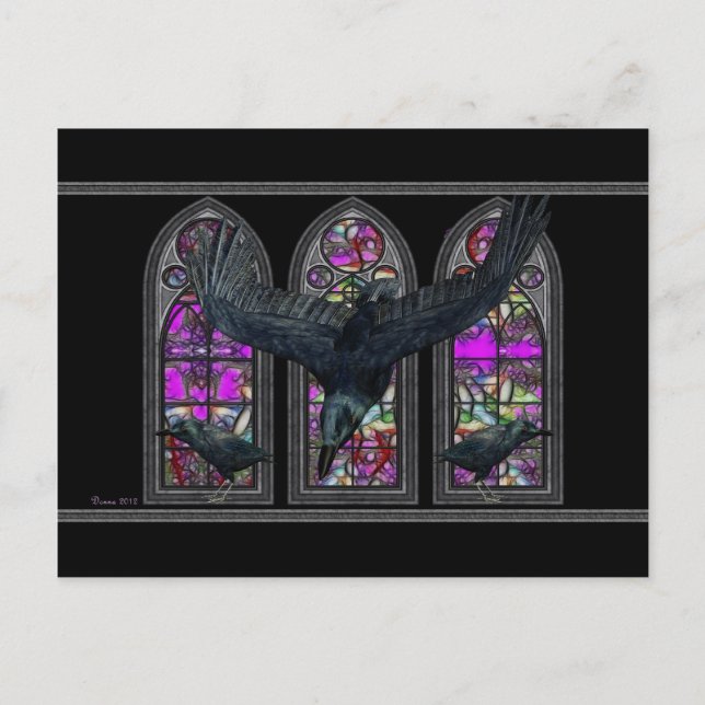 The Ravens gotiska digitala konst vykort (Framsida)
